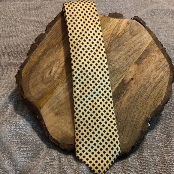 Vtg RALPH LAUREN 100% Silk  Necktie Luxe Designer Yellow Blue Diamond USA Made - Picture 12 of 16